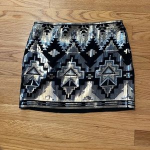 Express sequin mini skirt